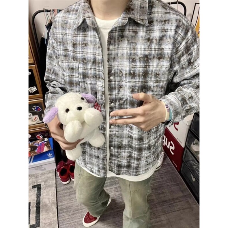 TC456-P45韩系扎染氛围感穿搭情侣衬衣外套,女装衬衫,星座617A-2