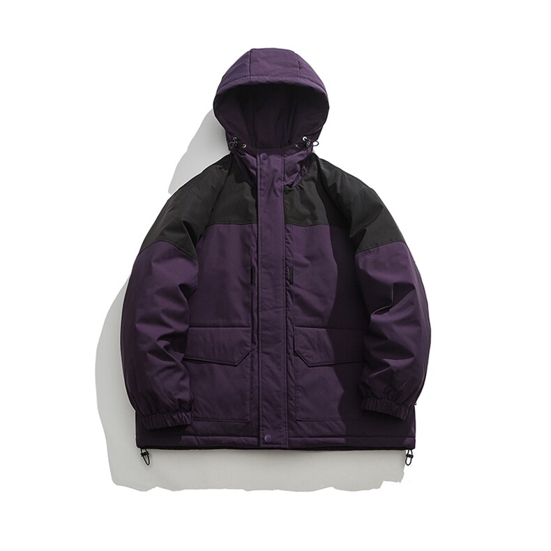 新款港风棉服大口袋宽松时尚港风青少年棉袄外套MY9305-1P-95，男装棉衣，电商A128