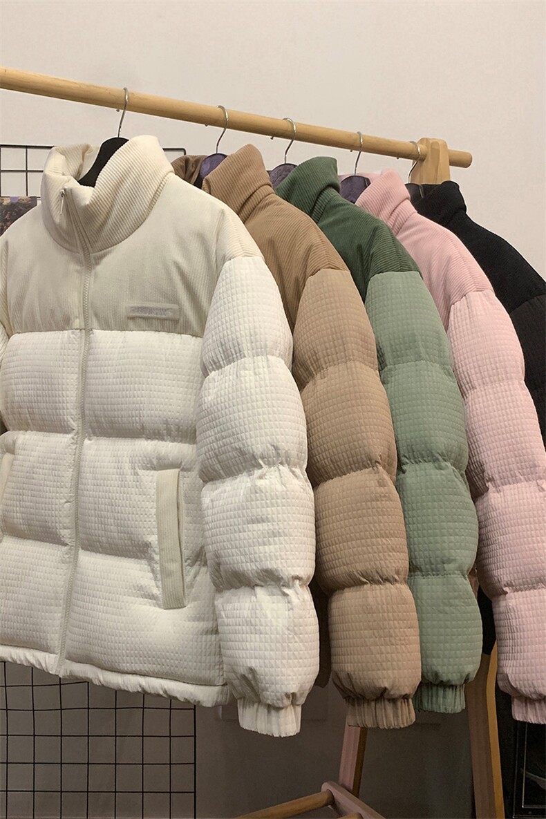 毛毯风新款潮牌棉袄外套玉米格加厚棉衣面包服A436-0899-P80,男装棉衣,电商A436