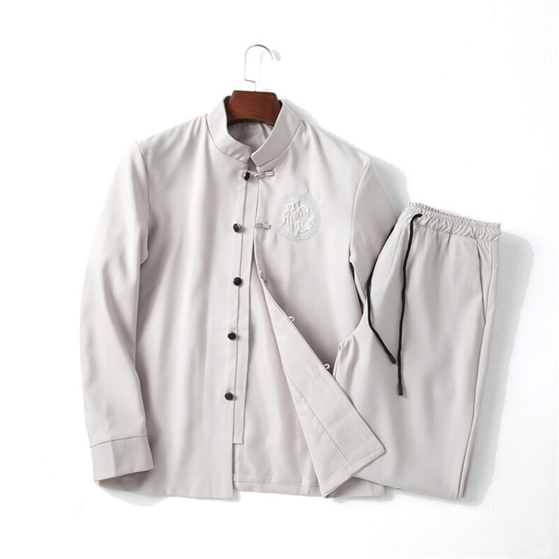2025风春夏棉麻汉服唐装套装SJ1512-306-P80,男装休闲套装,星座1512