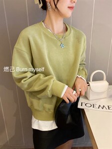磨毛拼接卫衣图片