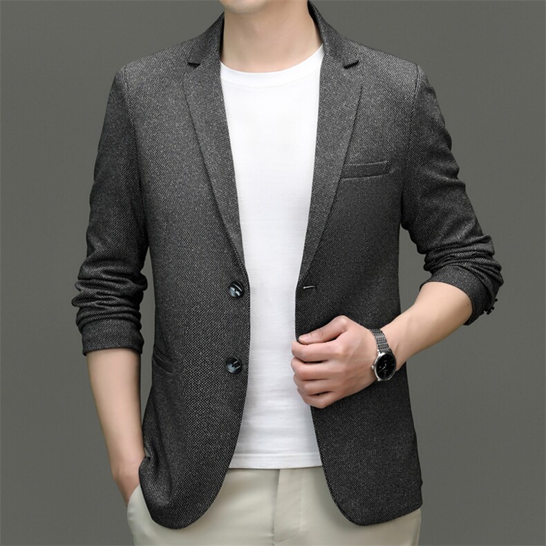 SJ2322男式2024年秋季新款长袖薄款西服休闲商务便服西装单西图片