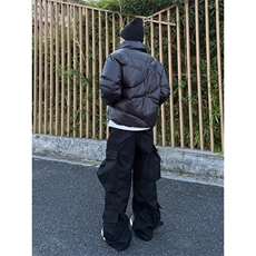 美式复古工装裤男女秋冬嘻哈廓形宽松拖地弯刀直筒裤子KB629，男装休闲裤，星座1116A（原606A-3）