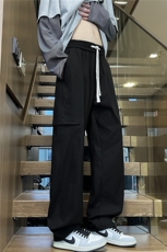 美式复古工装裤子男秋季多口袋百搭宽松潮牌直筒休闲长裤M558-P40，男装工装外套，星座509