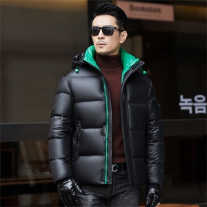 冬季白鸭绒加厚羽绒服短款中青年休闲保暖简约防寒潮服外套男装图片