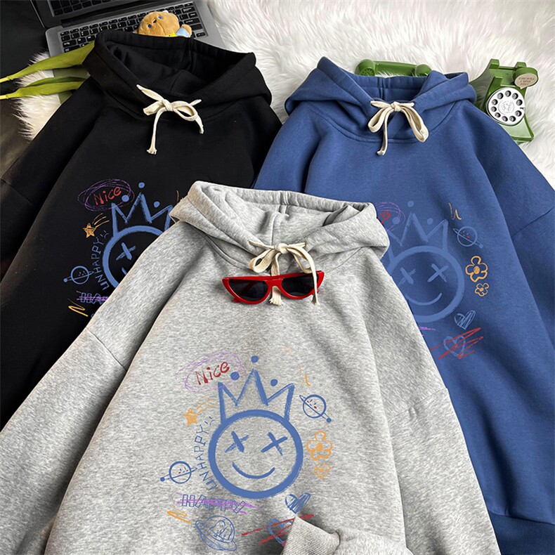 WY2180-P35加绒款-P40纯棉连帽卫衣男大码运动帽衫宽松薄,男装卫衣,电商A040