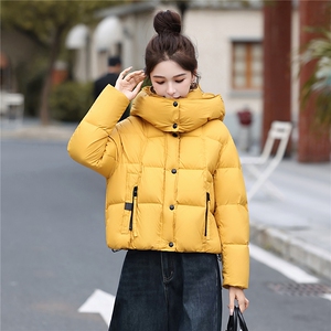 90白鸭绒2025冬季新款翻领外套短款羽绒服保暖女百搭显瘦连帽外套图片