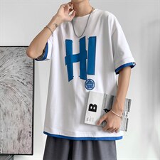 夏季新款男士短袖T恤港风时尚舒适百搭青春帅气潮牌TC3129-P30，男装T恤，星座717