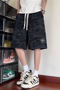 潮牌扎染美式设计感速干透气沙滩五分裤X416B-1-DK1158-特P28控58图片