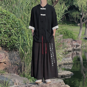 24夏季新款 男士汉服新中式盘扣立领撞色衬衫MT2310-P65-控78图片