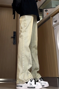 B221 美式ins高街暗黑小众拼接修身牛仔裤 LK24157-P60 控78图片