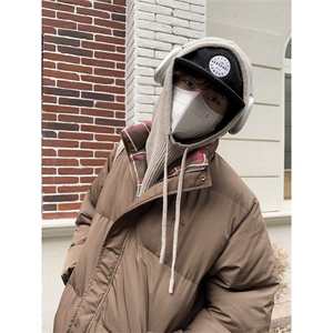 冬季日系格纹双面穿棉服外套美拉德小众设计保暖格子面包服棉衣男图片