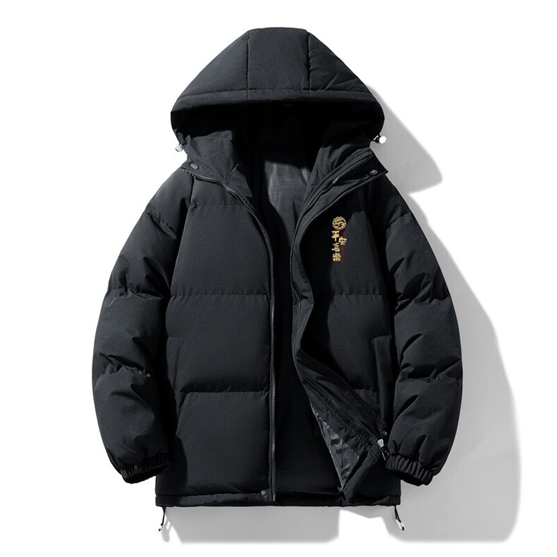 现货抖音得物可供视频三防加厚羽绒连帽棉衣外套面包棉服85553,男装棉衣,电商A486