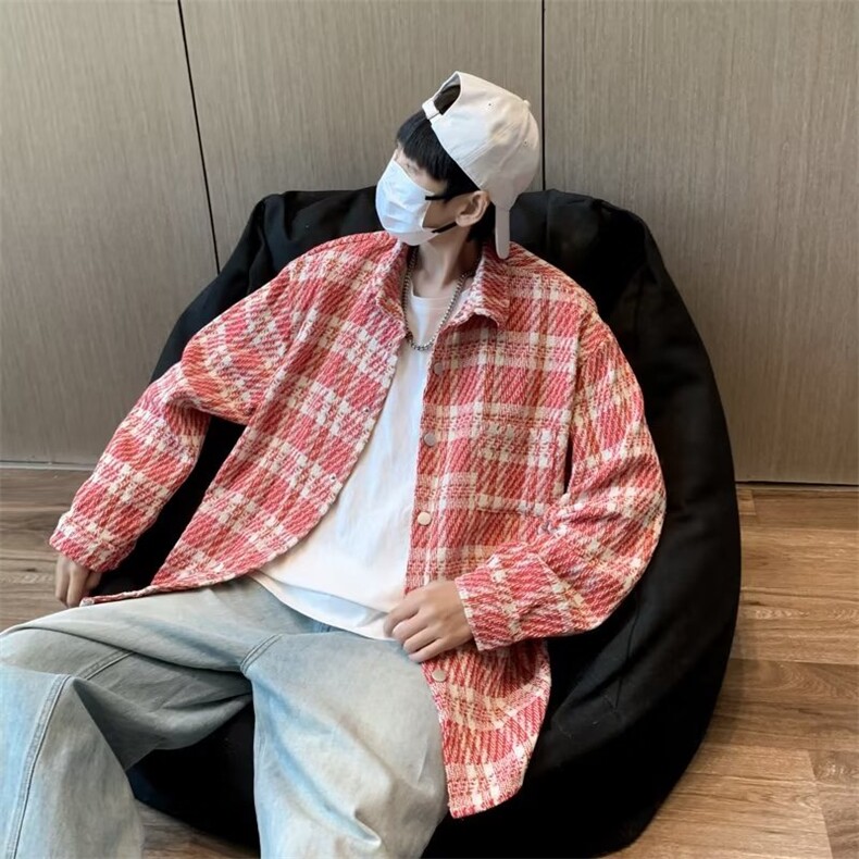 秋季青春流行男夹克文艺潮小香风格子外套J567P55,男装夹克,星座1116-2