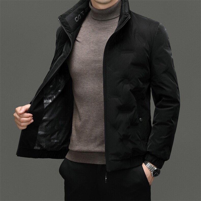 BZC2368钱塘2020-2新款时尚休闲简约冬季厚款中年男士羽绒服P170,男装羽绒服,钱塘207-2