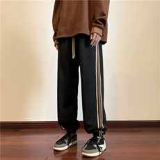 冬季加绒加厚提花束脚织带休闲裤M~5XLXZ604-KG52JR-P65控78，男装卫衣，星座604