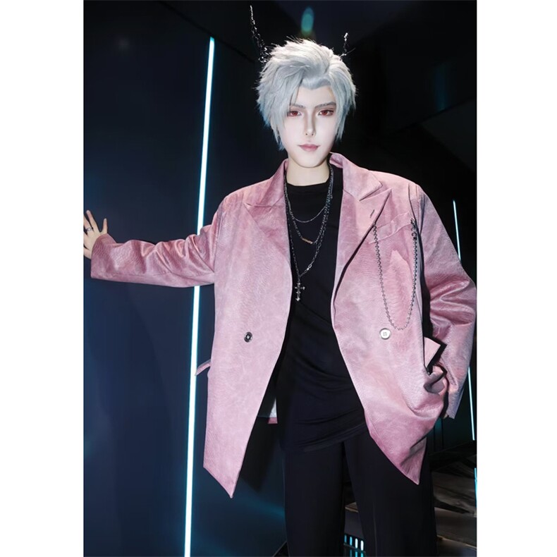 （现货）新款光感3D蛇纹皮钢链高级西装男2008-P128，男装西服套装，星座910-5