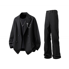 西服送胸针96%绦纶4%氨纶M-5XL大码XF78145P85控139西裤78151P45，男装西服，星座227-7