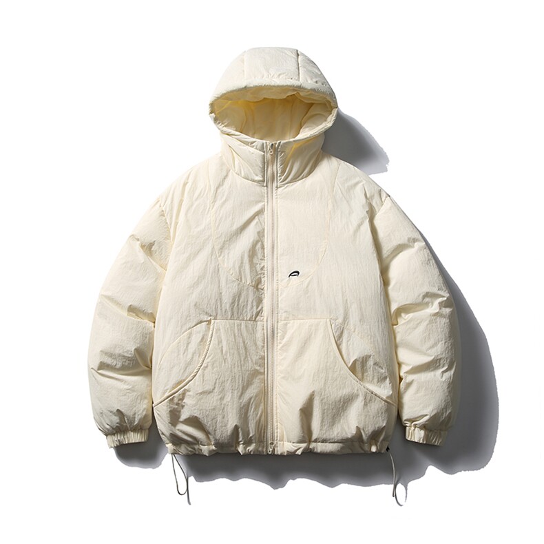 南夏乔装2025冬季新款日系刺绣不臃肿纯色连帽棉服保暖百搭棉衣男,男装棉衣,电商S006（B521）