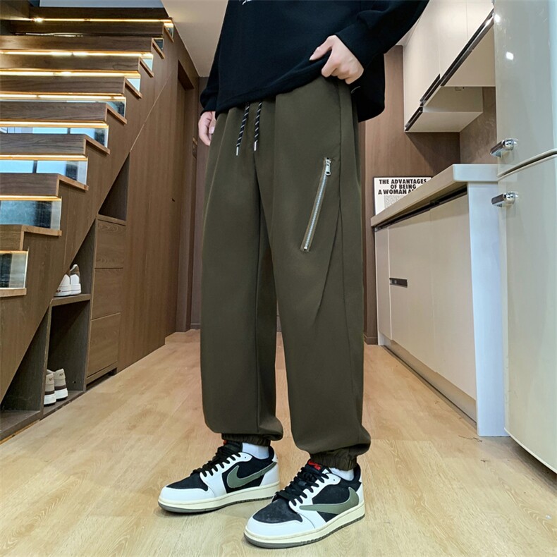 2025新款休闲工装阔腿裤男式百搭户外运动裤-K6601-P40，男装工装外套，星座1105