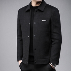 B82315鹅绒内胆可脱卸男士毛呢外套羽绒服商务精品，男装羽绒服，钱塘207-3