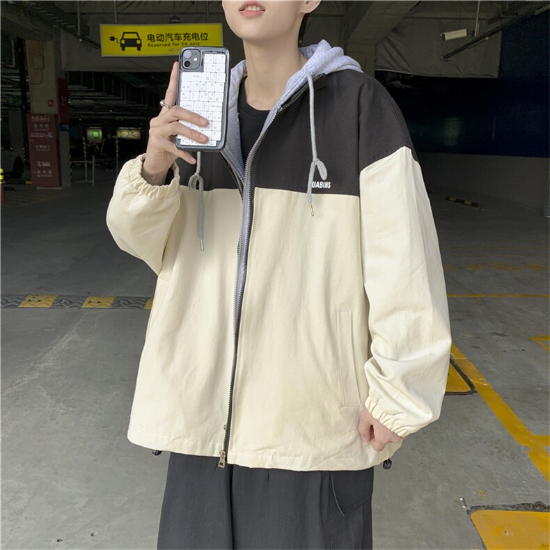 秋外套男ins潮港风情侣装春装衣服韩版宽松夹克假两件W1184-P65,男装夹克,星座512-2