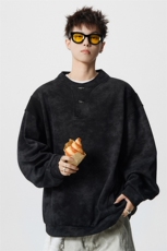 WY10175特P42现货春季新款螺纹拼接高质量连帽大码卫衣上衣男，男装卫衣，电商A059