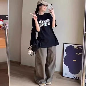 万针全刺绣工艺抖音得物高品质260克重磅纯棉双纱美式高街短袖T恤