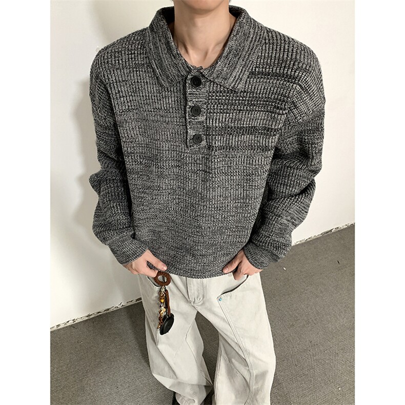 美式复古毛衣男慵懒高级感翻领针织衫秋冬打底衫MY0584-P73,男装T恤,星座308B-2