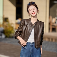 2026年春季新款现货时尚高品质皮衣小外套机车服女装，女装皮衣，臻衣坊