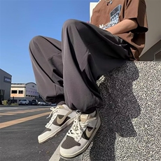 宽松ins潮流阔腿裤日系百搭垂坠感长裤WK56P38，男装休闲裤，星座1116-2