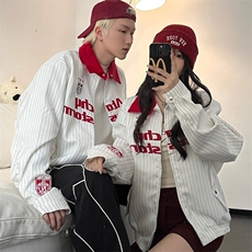 条纹夹克男女春秋cleanfit飞行服外套-610A-JK8566-特P65，男装夹克，星座610A