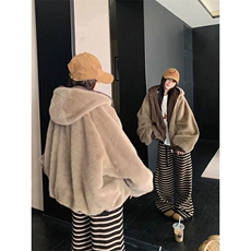 两面穿现货重磅短款座山雕棉衣男女双面穿毛毛绒棉服加厚外套，男装棉衣，电商A486-1