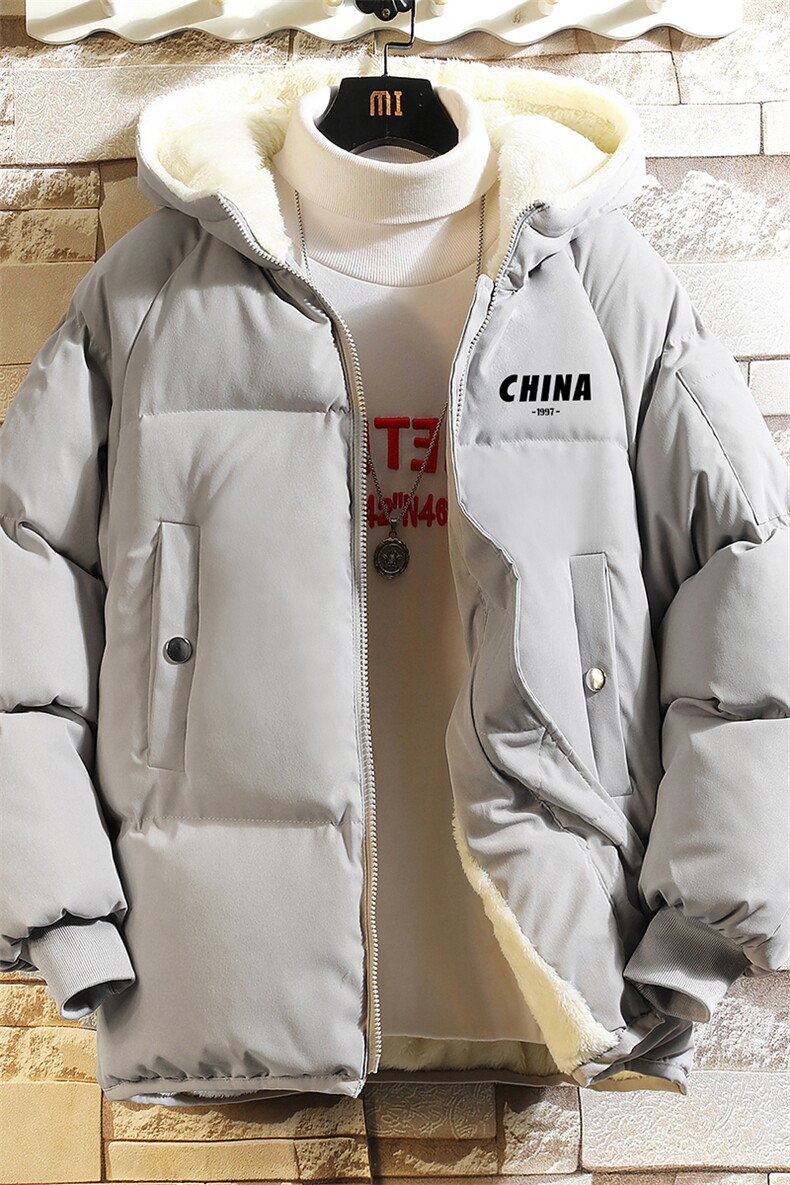 MY16248-P100加厚加绒连帽衣男大码服男面包服男砖墙挂拍,男装棉衣,电商A040A