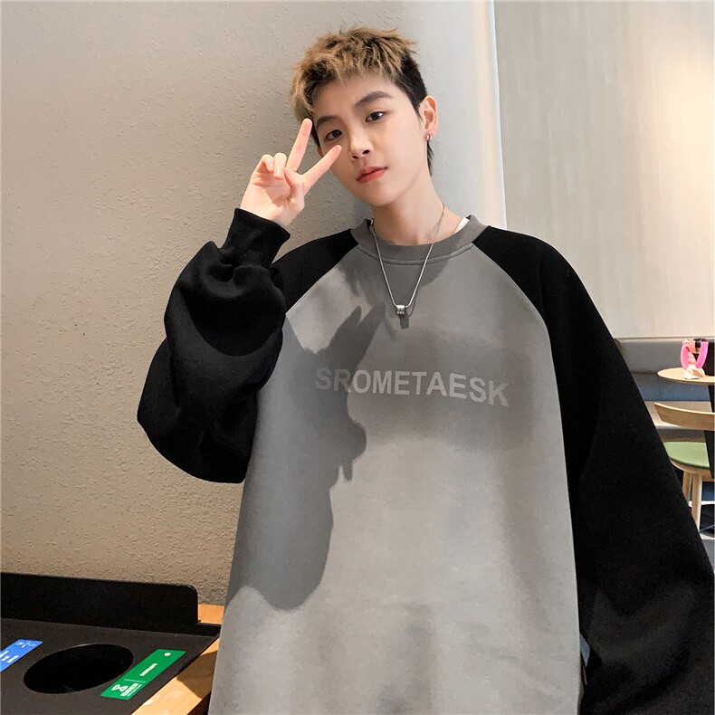 港风2026秋装圆领长袖卫衣秋季情侣男女装宽松大码外套潮S290P58，女装短外套，电商A233-1