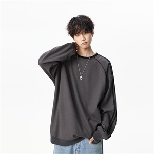 311B-1-9132-P31控59 时尚高街套头卫衣拼接宽松休闲百搭上衣图片