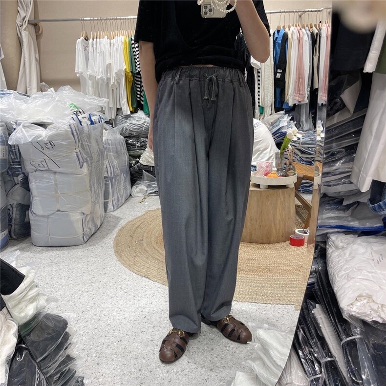 宽松萝卜款西装裤，女装休闲裤，艾曼拉