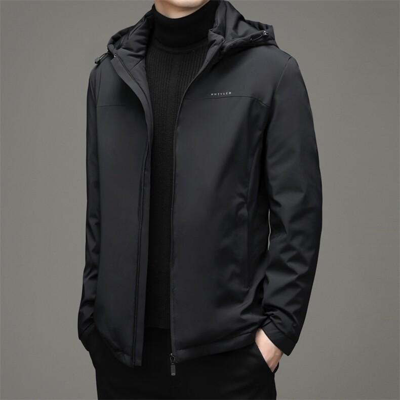 CXYF59531钱塘2020-2中年男士冬季厚款保暖休闲连帽羽绒服P180,男装羽绒服,钱塘207-2