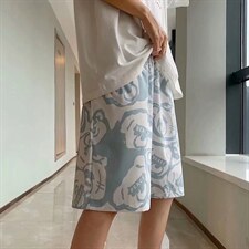 短裤男夏季潮流冰丝五分裤大码裤衩宽松薄款速干沙滩裤D2630-P18，男装牛仔裤，星座1008-2