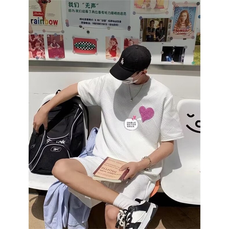 C432P45短裤男大码五分裤子男款夏天运动男生宽松外穿休闲中裤,男装牛仔裤,星座512-6