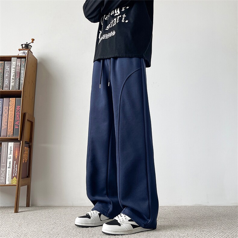 YK86090-P2555%棉45%聚酯纤维高质量重磅卫裤,男装休闲裤,电商A086-1