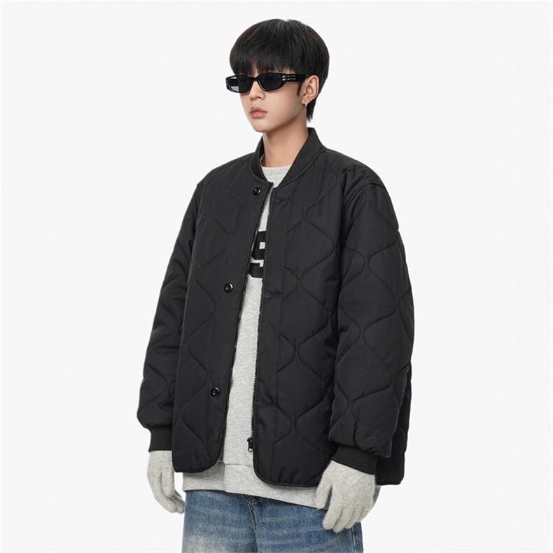 1506-1/M6081/P80冬圆领葫芦纹绗线男女复古百搭宽松棉衣外套2,男装棉衣,星座1506-1