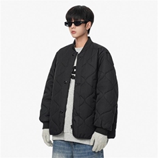 1506-1/M6081/P80冬圆领葫芦纹绗线男女复古百搭宽松棉衣外套2，男装棉衣，星座1506-1