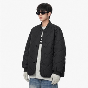 1506-1/M6081/P80冬圆领葫芦纹绗线男女复古百搭宽松棉衣外套2图片