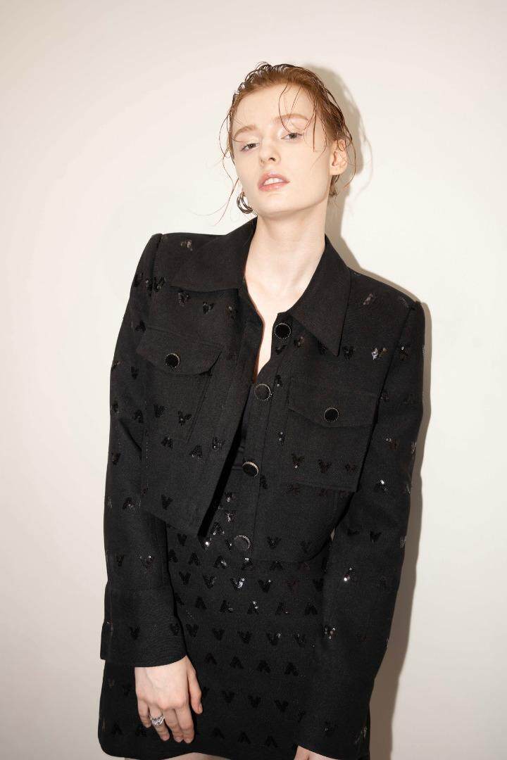 NEW|小香风亮片刺绣套装，女装职业装，GN