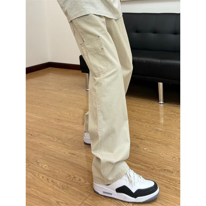 【有货】米杏色工装裤男款美式复古cleanfit裤子1007-KZD43HH-P45,男装工装外套,星座1007（原301D）