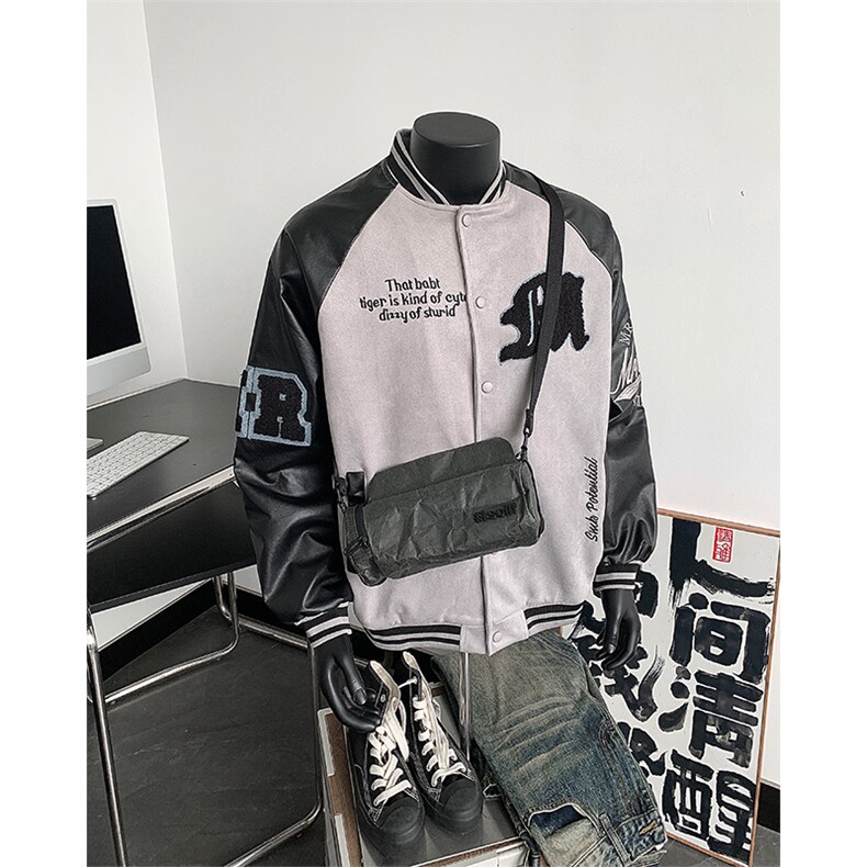 撞色拼接夹克男秋冬美式宽松休闲棒球服外套XZ514-2-24233-P128,男装夹克,星座514-2(原B239)