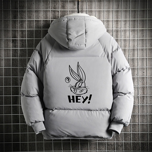 MY16179-P100 加厚加绒连帽衣男大码服男面包服男 网格挂拍图片