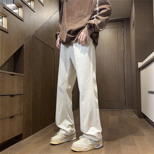 2024春夏修身直筒vibe风黑色秋季裤子显瘦微喇裤D321-NK941-P60图片