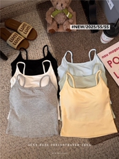 夏新款蕾丝镂空辣妹美背纯欲风性感吊带背心修身显瘦外穿，女装背心吊带，梦白服饰厂